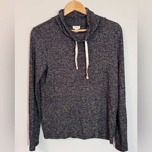 J. Crew Orange Cowl Neck Sweater Soft Cotton Blend